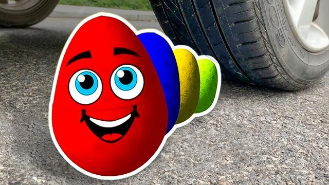 Crushing Video🚗| Car vs Rainbow Eggs & Toys & Ballons🎈