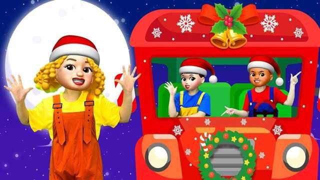Dance Video | Christmas Wheels On the Bus! 🎄 | Wheels on the Bus is round round...🚌