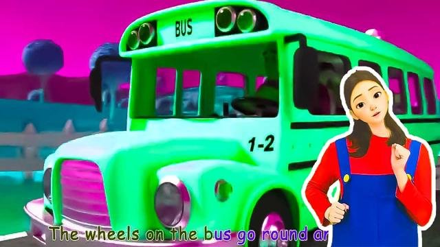 Dance Video | Color Bus Song + Learn Colors with Slide and Bus! 