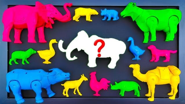 Toy Clean Video| Cleaning toys-lions, crabs, goose, hammer